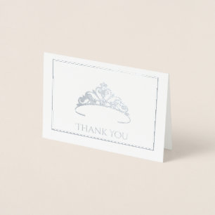 Silver Foil Tiara Mini Kaart