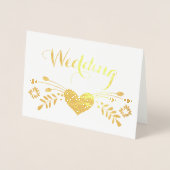 Silver Foil Typographie Florale Invitations de mar (Devant)