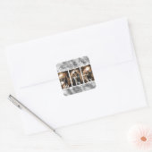 Silver Foil Weddenfoto Save the Date Stickers (Envelop)