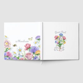 Silver Foil Wildflower Garden Wedding Spring Flora Gastenboek
