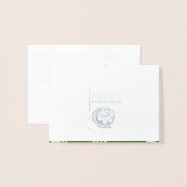 Silver Foil Winter Snow Christmas wenskaart Folie Kaarten (Met envelop)