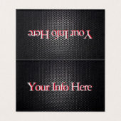 Silver Folded four[side Classic Car Visitekaartjes (Binnenkant ongevouwen)