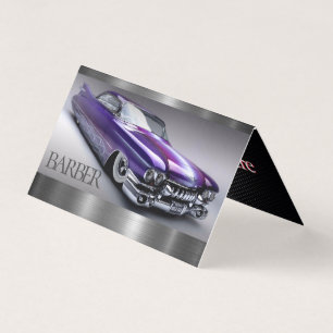 Silver Folded four[side Classic Car Visitekaartjes