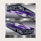 Silver Folded four[side Classic Car Visitekaartjes (Buitenkant ongevouwen)