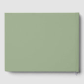 Silver Folie Monogram Sage Green Wedding Gastenboek (Achterkant)