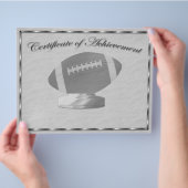 Silver Football Certificate of Achievement Flyer (Hand)