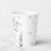 Silver Forest Winter Baby shower papieren beker (Links)