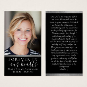 Silver Forever in Our Hearts Memorial Kaart