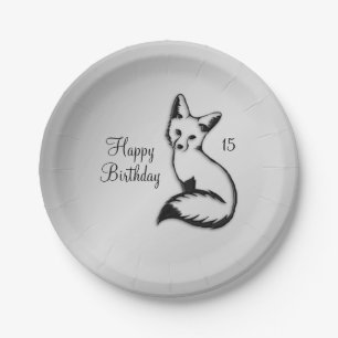Silver Fox Birthday Borden Papieren Bordje
