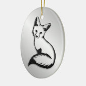 Silver Fox Keramisch Ornament (Links)