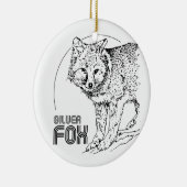 SILVER FOX KERAMISCH ORNAMENT (Rechts)