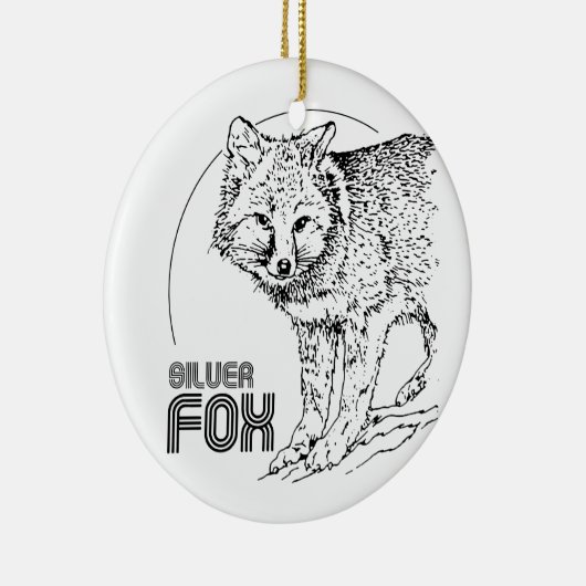 SILVER FOX KERAMISCH ORNAMENT (Rechts)