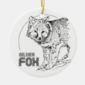 SILVER FOX  KERAMISCH ORNAMENT (Voorkant)