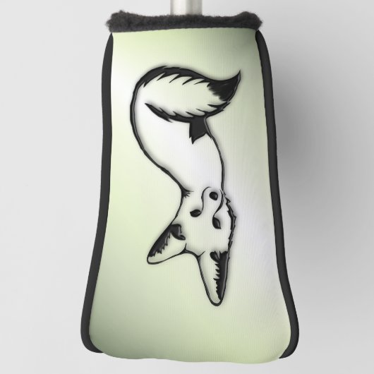 Silver Fox over Groen Golfheadcover (Draai 90)