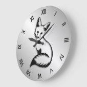 Silver Fox Roman Numeral Grote Klok (Hoek)