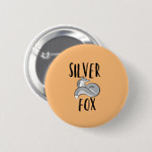 Silver Fox Ronde Button 5,7 Cm (Voorkant /achterkant)