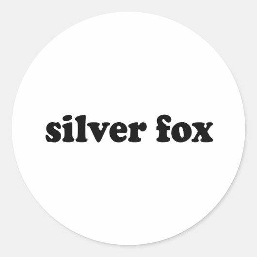 SILVER FOX RONDE STICKER (Voorkant)