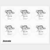 SILVER FOX RONDE STICKER (Vel)