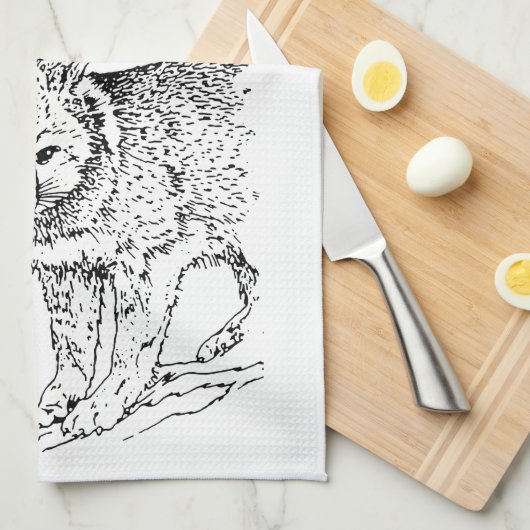 SILVER FOX THEEDOEK (Quarter Fold)