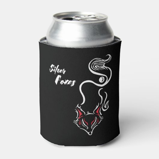 Silver Foxes Stubby Holder Blikjeskoeler (Blikje Voorkant)