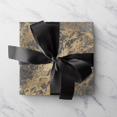 Silver Foxier Gold Marble Shiny Metallic Strokes Cadeaupapier