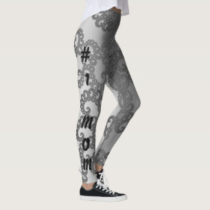 Silver Fractal Art #1 Mam Leggings