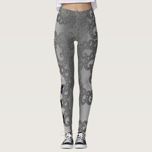 Silver Fractal Art #1 Mam Leggings (Voorkant)