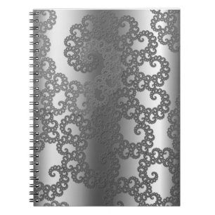 Silver Fractal Art Notitieboek