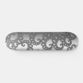 Silver Fractal Art Skateboard (Horizontaal)