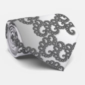 Silver Fractal Art Stropdas (Opgerold)