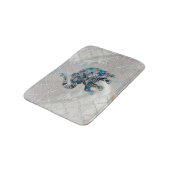 Silver Framed Elephant op Abalone en Pearl Badmat (Gekanteld)