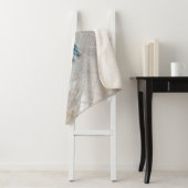 Silver Framed Elephant op Abalone en Pearl Sherpa Deken (In situ)