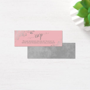 Silver Frills Blush Rose Wedding Carte en ligne RS