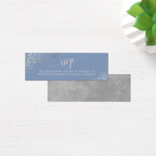 Silver Frills Light Blue Wedding Carte en ligne RS