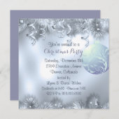 Silver Frost Decorst-kerstfeest Kaart (Voorkant / Achterkant)