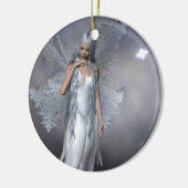 Silver Frost Fairy Keramisch Ornament (Links)