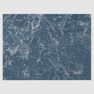 Silver Galaxy Star Map Series Design 1 Tissuepapier