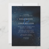 Silver Galaxy Wedding Invitation Kaart (Voorkant)