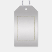 Silver Gem & Glitter 25th Birthday Party Cadeaulabel (Achterkant)