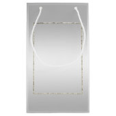 Silver Gem & Glitter 25th Birthday Party Klein Cadeauzakje (Achterkant)