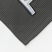 Silver Gemini Sign on Charcoal Carbon Fiber Print Fleece Deken (Hoek)