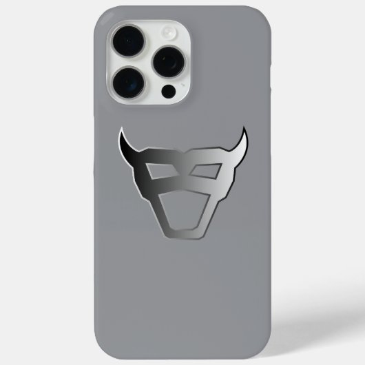 Silver Geometric Bull Chrome Look logo Case-Mate iPhone Case (Achterkant)