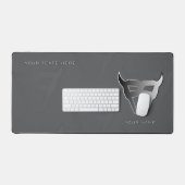Silver Geometric Bull Pro Gamer Mousepad (Clavier et souris)