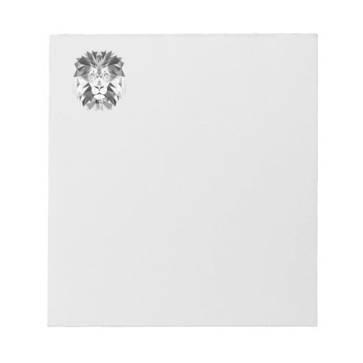 Silver Geometric Lions Head Notitieblok (Voorkant)