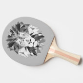 Silver Geometric Lions Head Tafeltennisbatje (Zijkant)