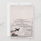 Silver Germany Passport Wedding Invitation Kaart (Voorkant)