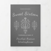 Silver Ghear Sweet 16 Party Invitation (Page de couverture)