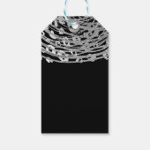 Silver Glam Cheetah Print Exotic Animal Print Cadeaulabel (Achterkant)