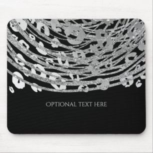 Silver Glam Cheetah Print Exotic Animal Print Muismat