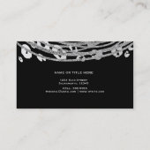 Silver Glam Cheetah Print Exotic Beauty Visitekaartje (Achterkant)